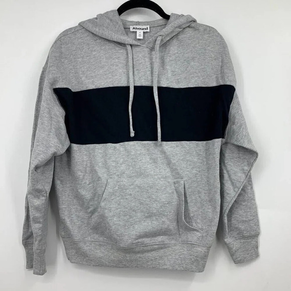 Abound Women's Striped Hoodie Color Block Pullover Sweatshirt Size XS NWT - Picture 1 of 8